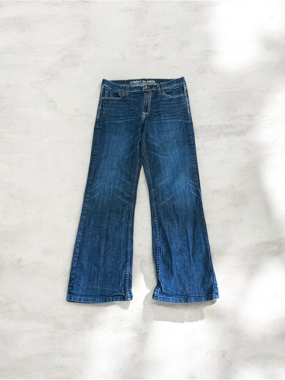 Cody James Kids' Relaxed Wide-Leg Blue Denim Jeans Size 18 Regular